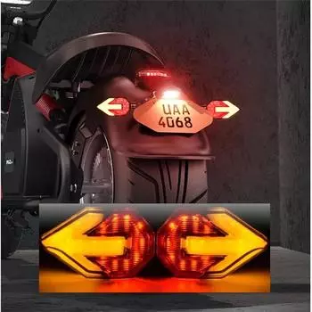 2 шт. индикаторы плавный поворотник 2 шт. универсальный мотоцикл светодиодный мигающий поворотник 12 В индикатор мигалка лампа (цвет : красный) красный