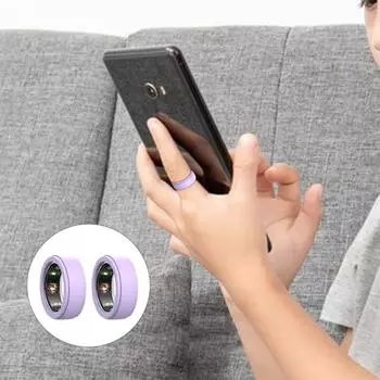 2 шт. индивидуальный дизайн защитный чехол против падения легко противоскользящий в использовании смарт-кольцо эластичный бесшовный M чёрный