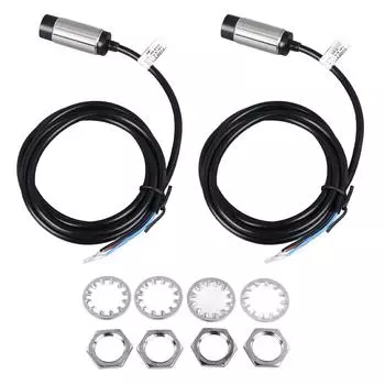 2 шт. Индуктивный датчик приближения 8 мм, расстояние обнаружения, постоянный ток, 4 провода, NPN, NO, NC, датчик приближения