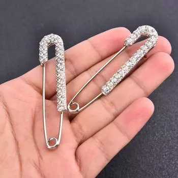 2 шт. инкрустированные очаровательные изысканные броши-ветки для хиджаба и шарфа серебряный