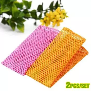 2 шт. Инновационные сетчатые салфетки для мытья посуды, сухие сетчатые салфетки для мытья посуды, кухонные чистящие салфетки