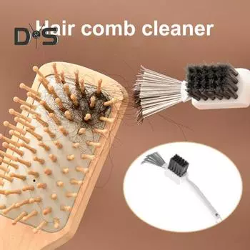 2 шт. инструмент для чистки расчески из нержавеющей стали щетка для чистки волос 2 в 1 очиститель расчески с деревянной ручкой инструмент для чистки расчески 2pcs