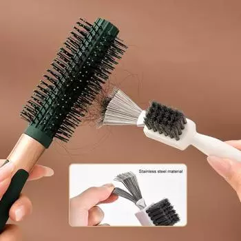 2 шт. инструмент для чистки расчески из нержавеющей стали щетка для чистки волос 2 в 1 очиститель расчески с деревянной ручкой инструмент для чистки расчески 2pcs
