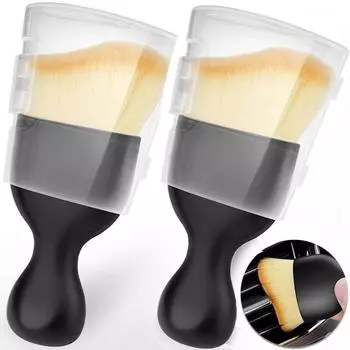 2 шт. Инструмент для чистки салона автомобиля, мягкая щетка для чистки воздуховодов кондиционера, щетка для автомобиля, щетка для удаления пыли из щелей автомобиля, щетка для удаления артефактов