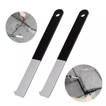2 шт. Инструмент для извлечения тротуарной плитки с скребком для швов с микрозубцами, эргономичная ручка, дизайн для сада