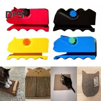 2 шт. Инструмент для резки картона в форме кошки, проекты «сделай сам», эргономичный дизайн, ручной резак для картона в форме кошки жёлтый/красный