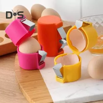2 шт. Инструмент для вскрытия скорлупы яиц, яичный нож, нержавеющая сталь, портативный инструмент для вскрытия яиц, ручной сепаратор для приготовления яиц жёлтый