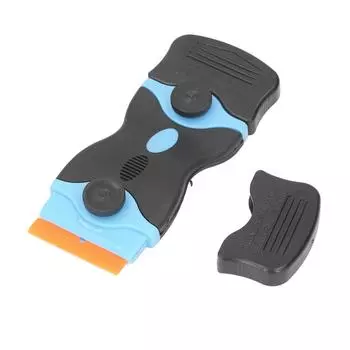 2 шт. Инструмент-скребок 2 в 1 Скребок с лезвием из АБС-пластика Инструмент Металлические пластиковые лезвия для очистки(Черный Синий