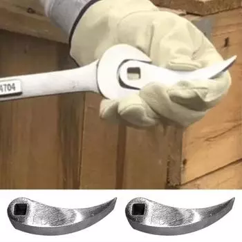 2 шт. Инструменты для головки-адаптера лома, нержавеющие, устойчивые к коррозии, регулируемые угловые головки, сверхпрочные, прочные ломы серебряный серый
