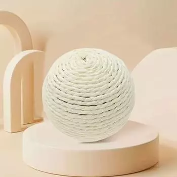 2 шт. Интерактивные игрушки для кошек, издающие звуки, сизаль, котенок, гоняющийся за мячом, обучающая игрушка, мяч для царапания кошек, домашний хаки