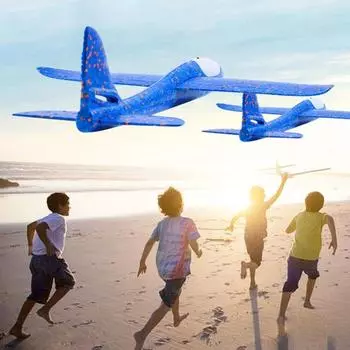 2 шт. Интересные прочные игрушки для взаимодействия родителей и детей, яркие цвета, бросание рук, самолет, спортивные игры на лужайке для детского сада, пенопластовые планеры