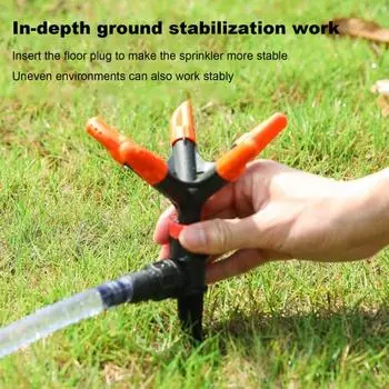 2 шт. ирригационные спринклеры, вращение на 360 градусов, 5-в-1, большая зона покрытия, 5 рычагов, автоматический