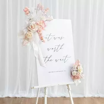 2 шт. искусственная арка фон гирлянда свадебный знак цветочный гирлянда для церемонии вечеринка вход приветственный мольберт дверь цветочная стена дом прихожая наружный декор розы красного