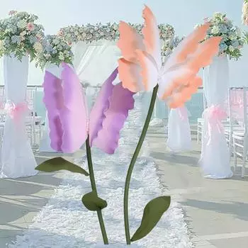 2 шт. искусственная бабочка MEIHON Home Life 3D реалистичное украшение для вечеринки свадебное украшение спальня 48cm розовый