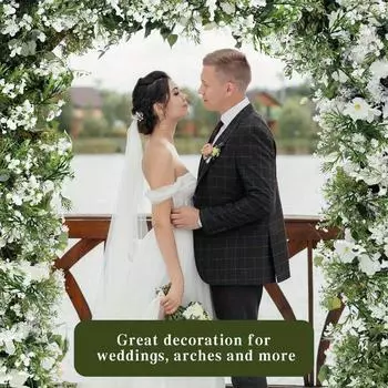 2 шт. Искусственная гирлянда из цветов Baby Breath, 1,8 м, искусственная подвесная гирлянда из гипсофилы для свадебной вечеринки, домашний декор, настенный фон фиолетовый