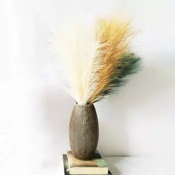 2 шт., искусственная пампасная трава, изысканный макет, реквизит, искусственный шелковый цветок, пушистое искусственное растение без полива, для рабочего стола розовый