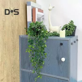 2 шт., искусственное растение, реалистичное моделирование, растение в горшке, натуральная зелень, искусственная лоза для внутреннего и наружного декора зелёный