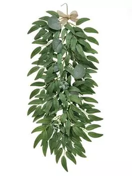 2 шт. искусственное шифрование зеленое растение имитация ивы из ротанга настенное украшение для дома, балкона, стены гостиной зелёный