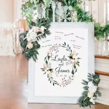 2 шт. искусственные цветы для свадебной арки на перемычке, приветственный ряд цветов, искусственные цветы для свадебной вечеринки, свадебной арки в отеле, декоративные гирлянды для вечеринки 2 Pcs белый