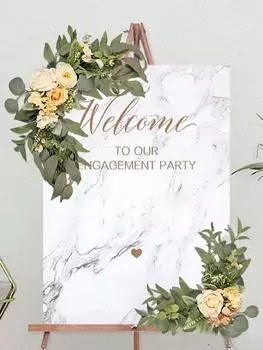 2 шт. Искусственные цветы гирлянда свадебная арка для DIY свадебная приветственная церемония знак фон милый стол стул украшение дома розовый