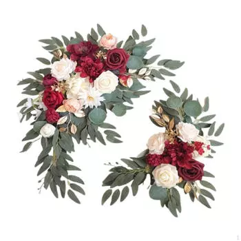 2 шт. искусственные цветы гирлянда свадебное украшение прохода цветочная композиция арка для фермерского дома