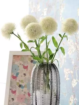 2 шт. искусственные цветы кустарники искусственные растения одуванчики цветы растения подходят для дома, гостиной, подоконника, офисного стола, украшения двора бордовый