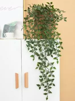 2 шт. искусственные цветы лианы, лозы, домашний декор, искусственные растения, свадебный сад, уличная гирлянда из плюща, украшение для гостиной, вечеринки, ротанга зелёный