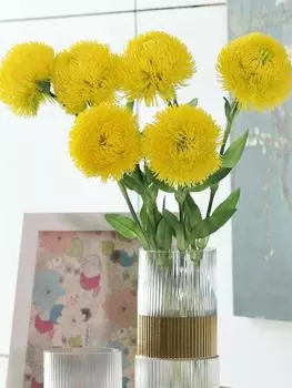2 шт. искусственные цветы одуванчики, растения, кустарники, цветы для дома, гостиной, интерьера, офисного стола, украшения бордовый