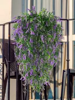 2 шт. искусственные цветы подвесные пластиковые ротанговые искусственные лавандовые настенные букеты для гостиной свадебные украшения растения виноградная лоза розы красного