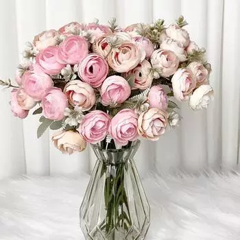 2 шт. искусственные цветы ранункулюсов из искусственного шелка мини-ранункулюсы искусственные свадебные цветы-наполнители для букетов своими руками центральные украшения для свадебного душа декор белый