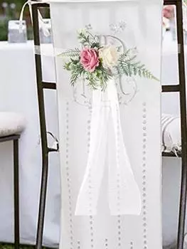 2 шт. искусственные цветы Свадебные украшения для прохода Роза Стул Назад Цветочный маркер прохода Скамья Цветочная композиция для украшения свадебной церемонии синий