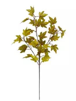 2 шт. искусственные кленовые листья ветки 60 см искусственные зеленые листья кленовые листья кустарники весна лето кусты с листьями шелковая листва для кухни фестивальный декор зелёный