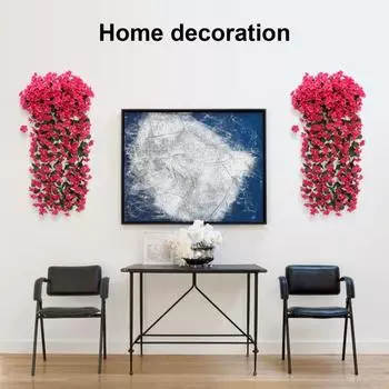 2 шт. искусственные подвесные фиолетовые цветы искусственные лозы с цветами искусственные подвесные растения фиолетовые цветы для украшения дома свадьбы сада двора белый