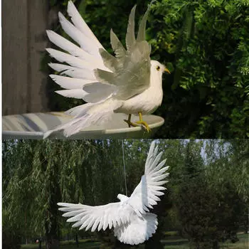 2 шт. искусственные птицы с перьями для сада и домашнего декора, украшение