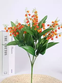 2 шт. искусственные растения цветы колокольчика искусственные растения пластиковый цветок имитация травы для настольного сада наружное украшение фуксия