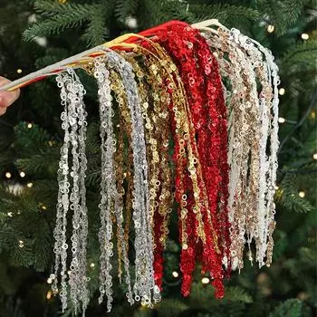2 шт. искусственные рождественские блестящие ветки ручной работы 60 см украшения для рождественской елки украшение для дома шампанского