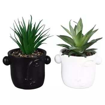 2 шт. Искусственные суккуленты Растения Горшки Инновационная Имитация Современные Декоративные Небольшие Искусственные Суккуленты