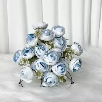 2 шт. искусственных цветов ранункулюсов из искусственного шелка, мини-ранункулюсов, искусственные свадебные цветы-наполнители для букетов своими руками, центральных украшений для свадебного декора белый