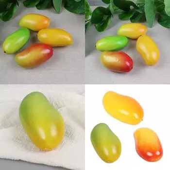 2 шт. искусственных манго для украшения домашней кухни, вечеринки, реалистичные искусственные фрукты, реквизит для показа в ресторане 3