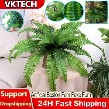2 шт. искусственных папоротника Boston Fern, поддельные папоротники, 20 листьев для каждого букета, кусты поддельного папоротника, реалистичные, 21 дюйм, для домашнего крыльца, окна