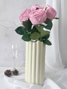 2 шт. искусственный цветок искусственная роза цветок одинарный фланелевый чувствую увлажняющая роза украшение для дома искусственный букет роз для свадьбы розовый
