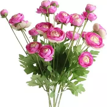 2 шт. искусственный цветок ранункулюса шелковые цветы персидский лютик для домашнего свадебного украшения цветочное создание цветочная композиция DIY проект розы красного