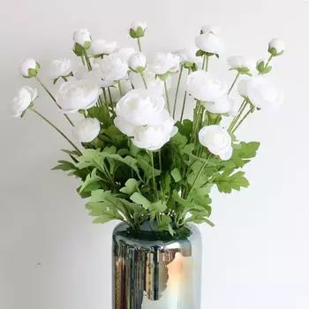 2 шт. искусственный цветок ранункулюса шелковые цветы персидский лютик для домашнего свадебного украшения цветочное создание цветочная композиция DIY проект розы красного