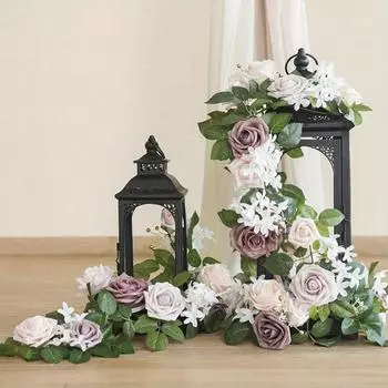 2 шт. искусственный цветок с цветочной гирляндой на спинку стула цветочные композиции центральный элемент стола декор для дома свадьба вечеринка гостиная украшение стола шампанского