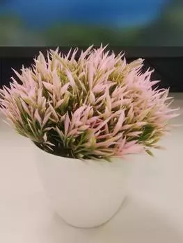 2 шт. искусственный хвост феникса трава в горшках зеленые растения имитация травяных шариков для домашнего офиса гостиная праздничный сбор украшения розовый