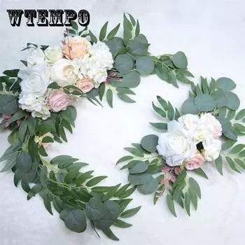 2 шт., искусственный пион, свадебный цветок, настенная композиция, арка, фон, украшение, искусственный венок из роз, декор для дверного порога, белый красный