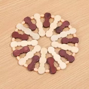 2 шт. изолированные подставки, многоцелевые бамбуковые подставки, нескользящая термостойкая подставка для горшка для домашнего обеденного стола Round