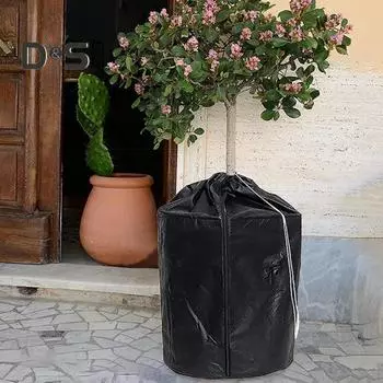 2 шт., изоляционный чехол для растений, защита от замерзания, сумка-шнурок, многоразовый, антифризный чехол для растений с застежкой-молнией для зимних горшечных растений 2pcs