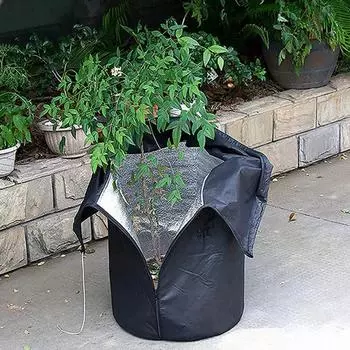 2 шт., изоляционный чехол для растений, защита от замерзания, сумка с завязкой, многоразовый антифриз