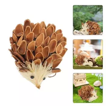 2 шт. Изысканные имитационные украшения в виде ежа, миниатюры животных ручной работы, креативные подвески в виде совы, растения style 1